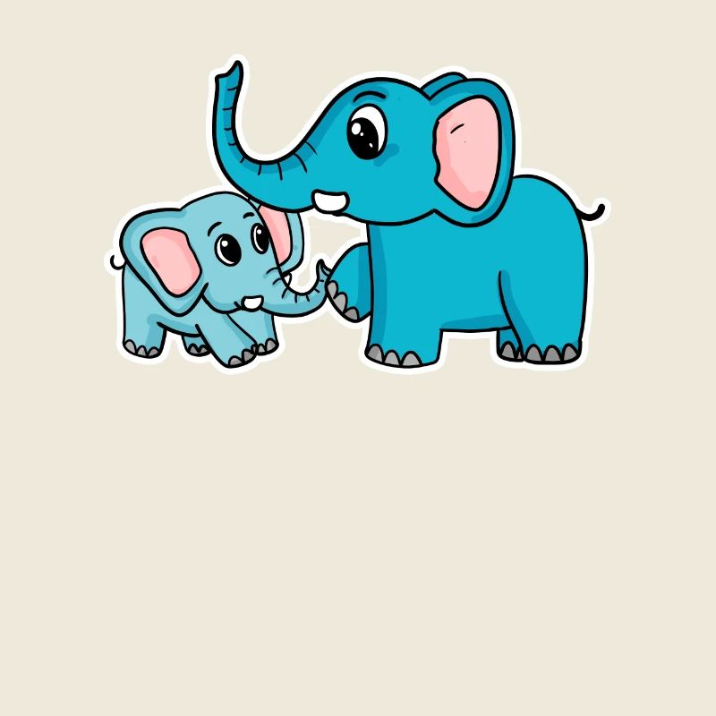 Elefant mit Kind - Elefant mit Baby