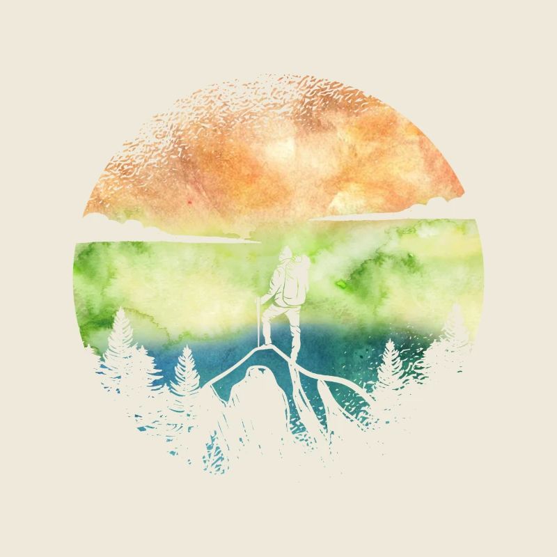 Wanderlust Hiker – Aquarell Adventure
