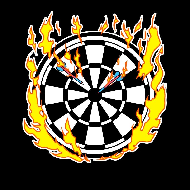 Dartboard in flames