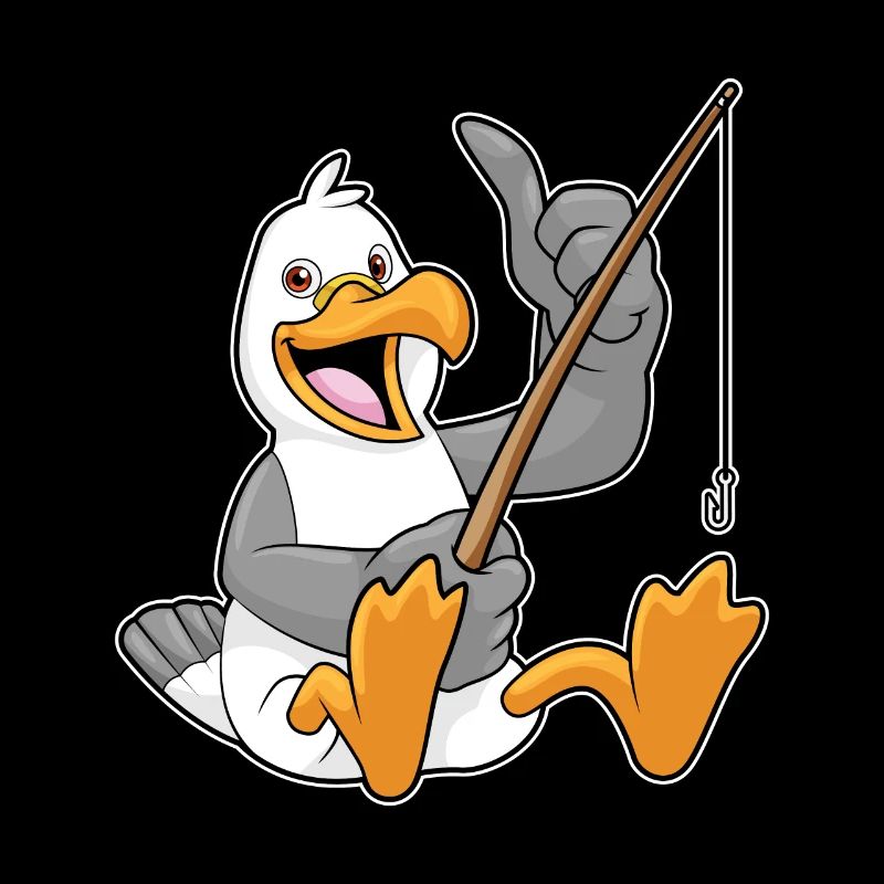 Canne à pêche de pêche de pêche de mouette pêche Canne à pêche de mouette pêche