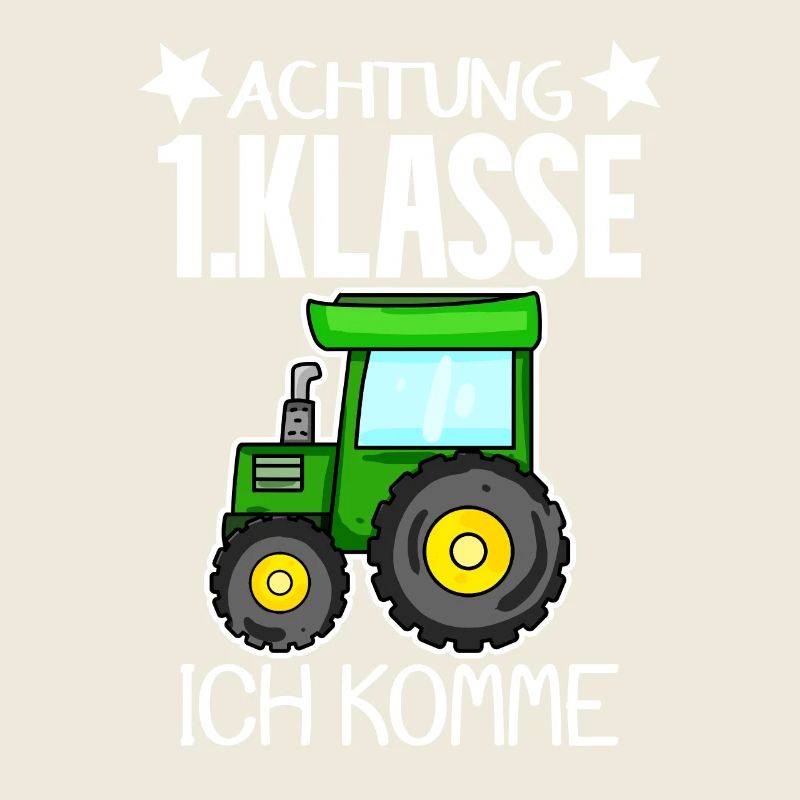 Einschulung Erste Klasse Junge Traktor