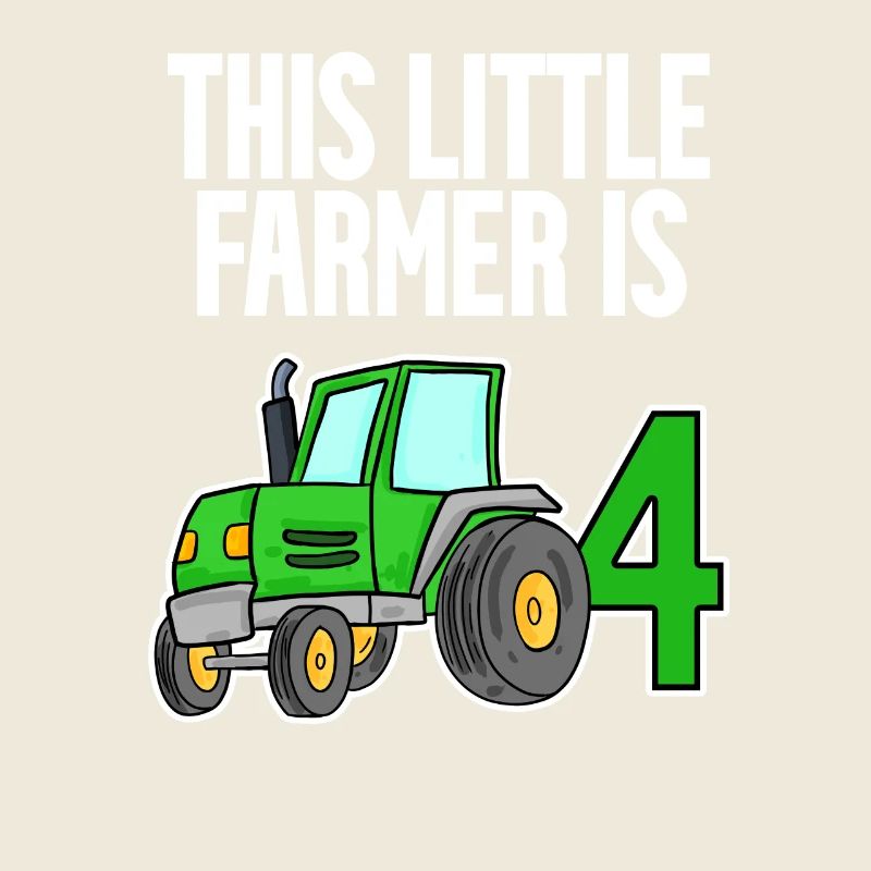 Tractor 4 years Boy 4th birthday son