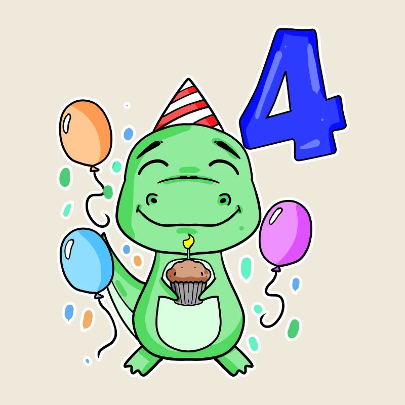 4 years old - Dinosaurs - 4th birthday gift