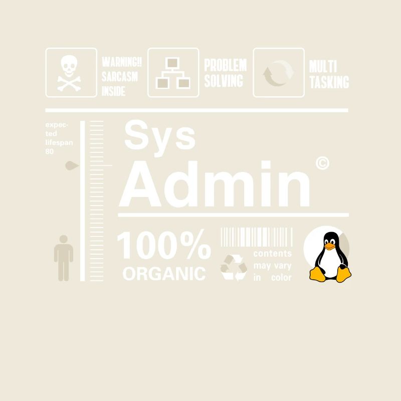 Sys Admin Penguin Ordinateur Nerd pc Platine cpu inh