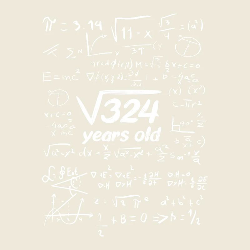 Birthday shirt root square root 324 18 years