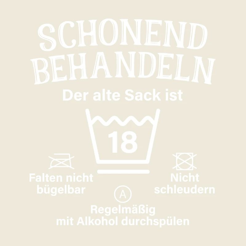 Schonend Behandeln Geschenk 18. Geburtstag Sack