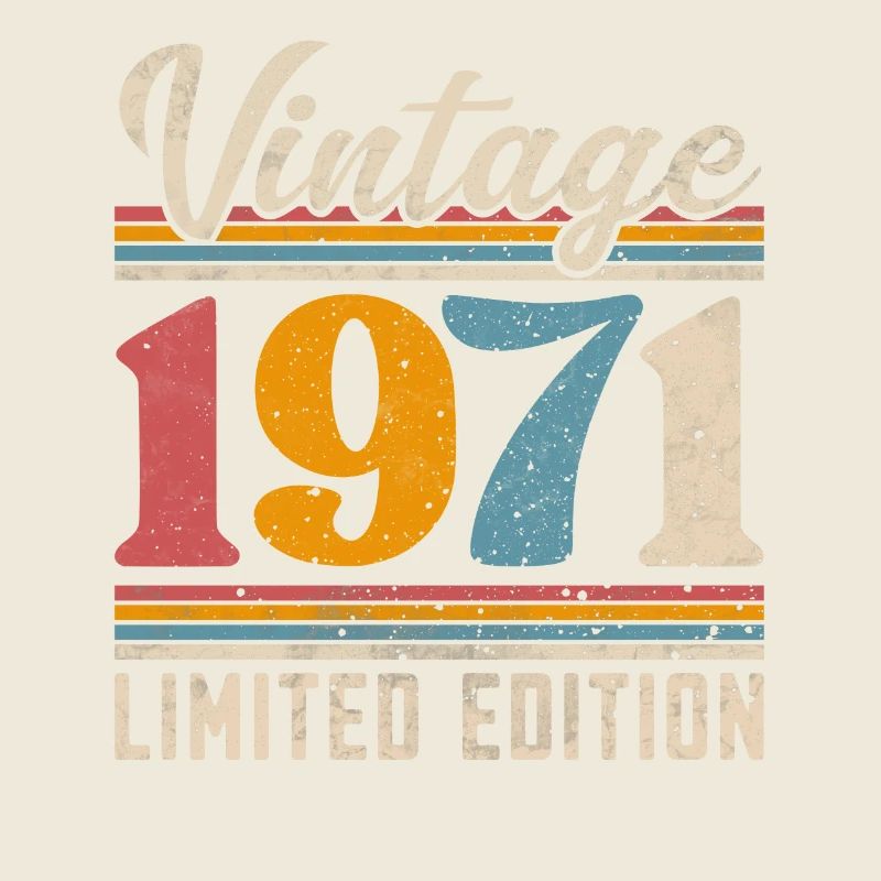 1971 Millésime Année de construction Anniversaire Vintage
