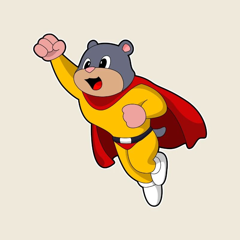 Maulwurf Superheld Umhang