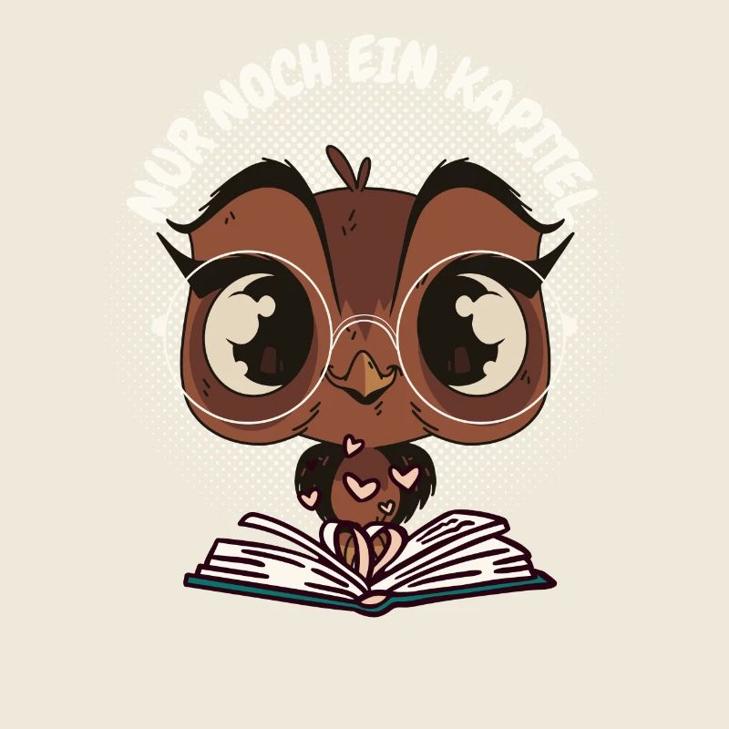 Süße Eule Buch "Nur noch ein Kapitel"