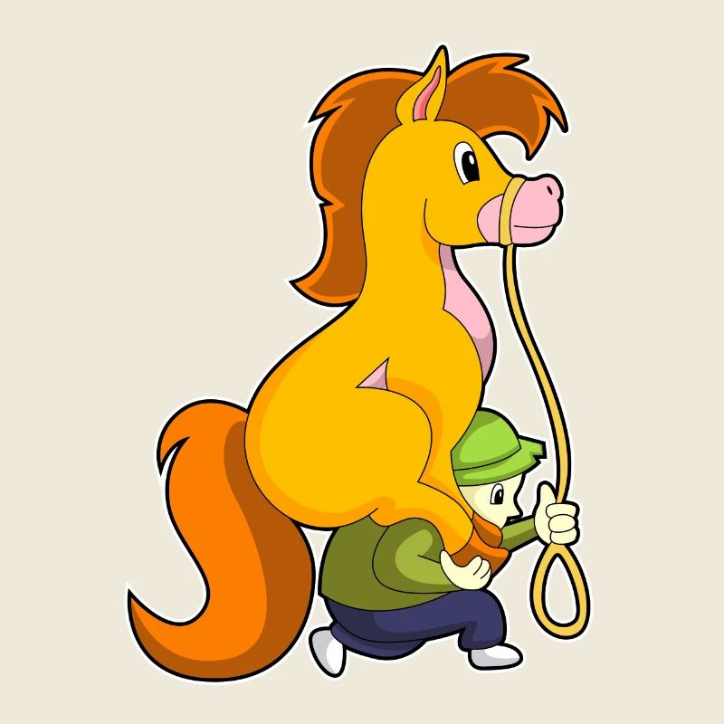 Cheval avec garçon