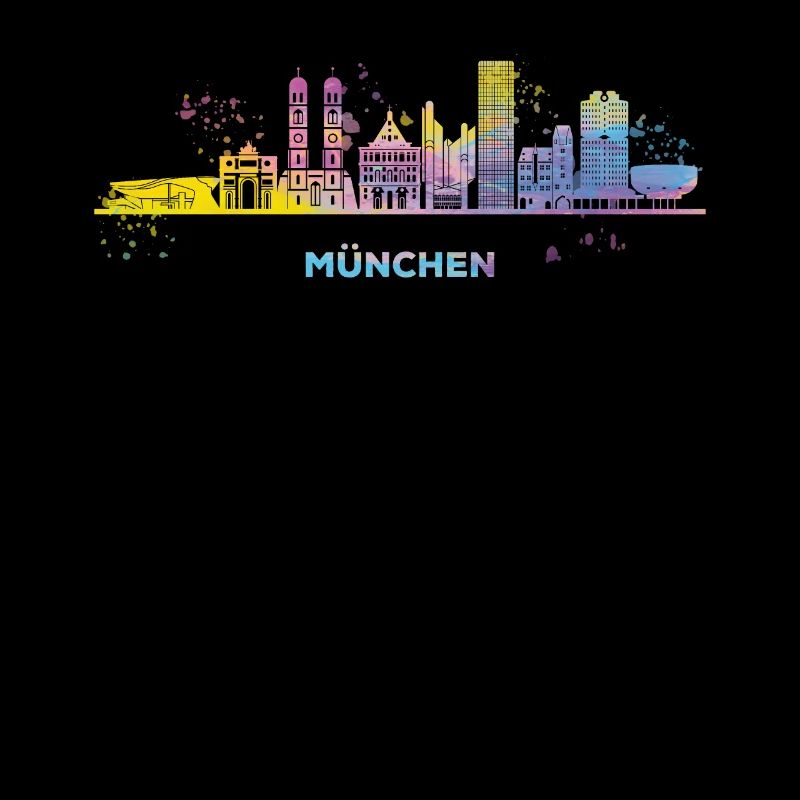 München Skyline Colorful Münchener