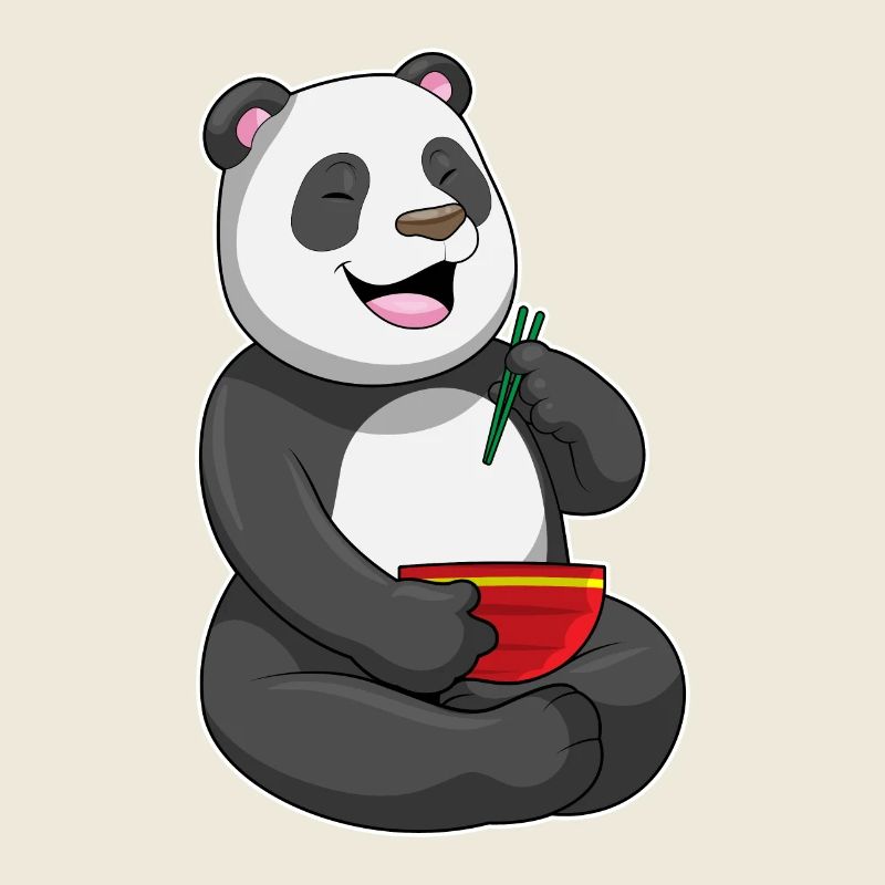Cuisine de ramen de chef panda