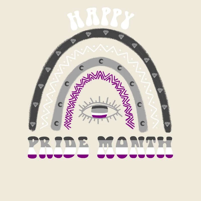 Boho Rainbow Happy Pride Mois Asexué