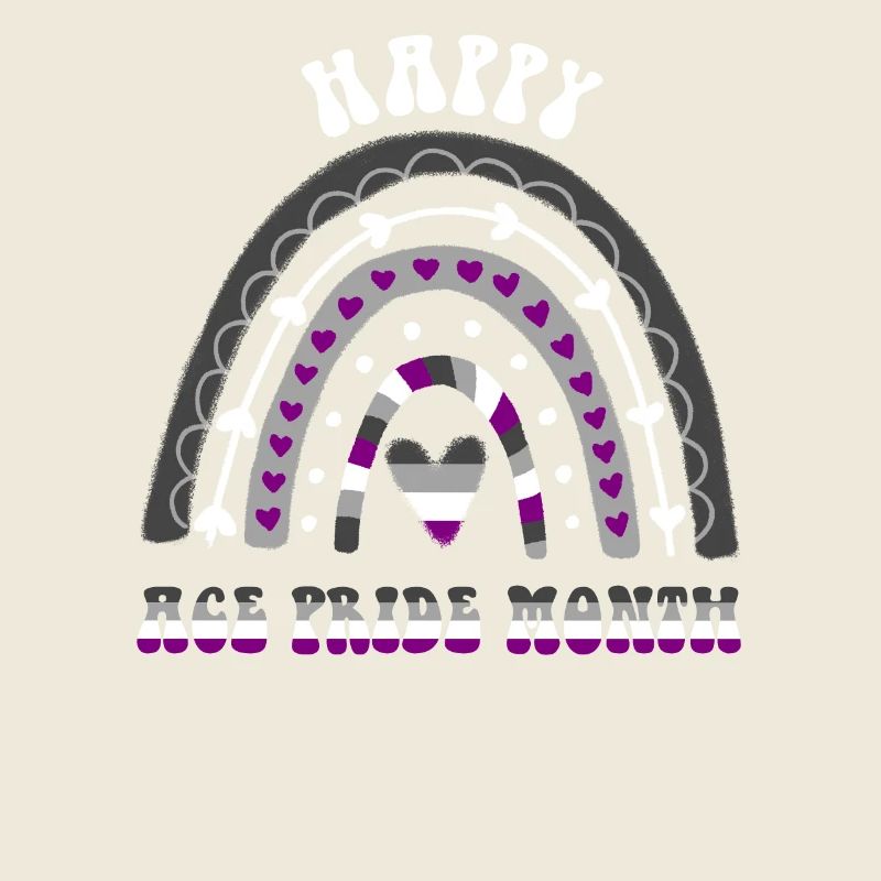 Happy Ace Pride Monat Asexueller Regenbogen