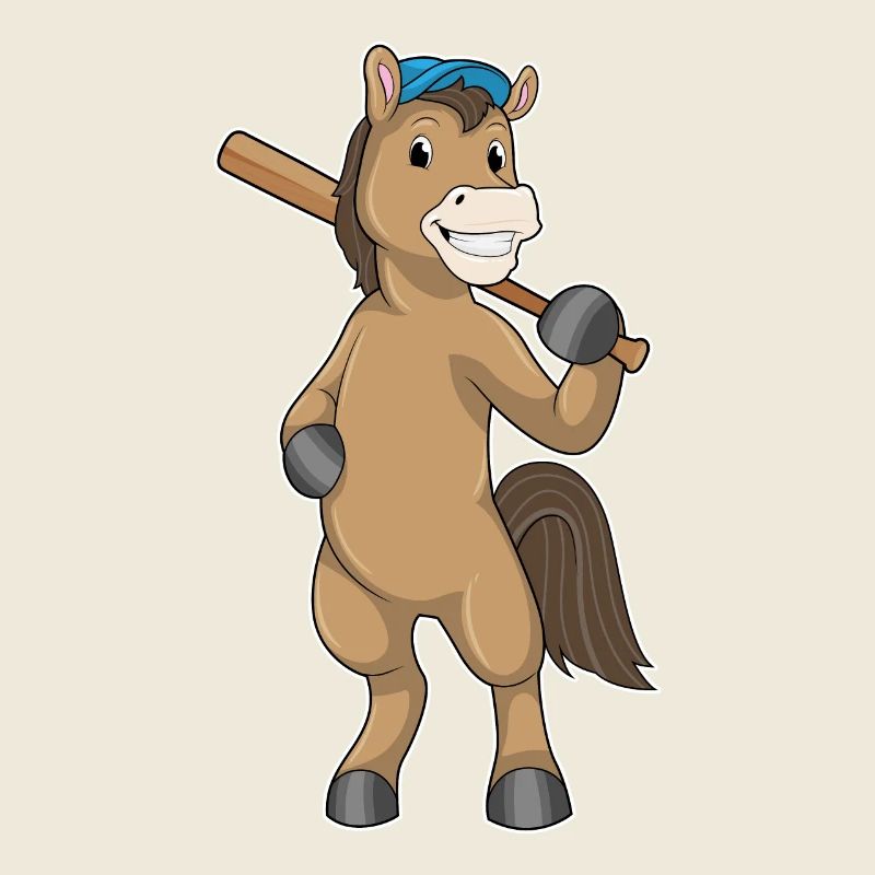 Pferd Baseball Baseballschläger