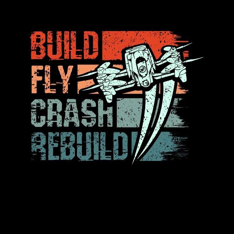 Build fly crash rebuild drone