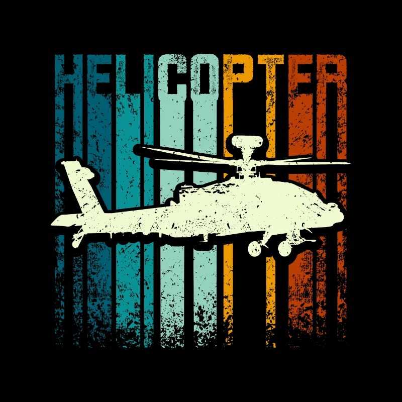 Hélicoptère rétro vintage