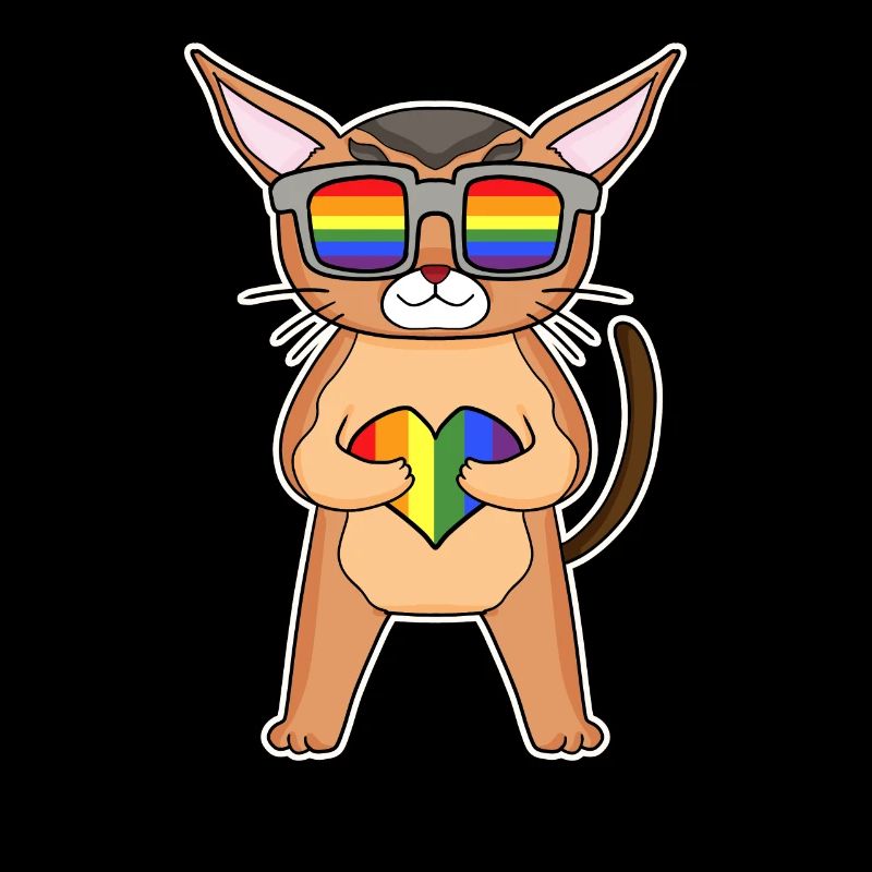 LGBT Katze Chausie Regenbogen