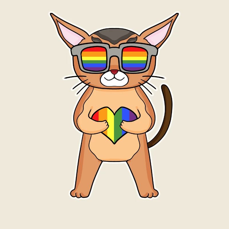 Chat LGBT Chausie Rainbow