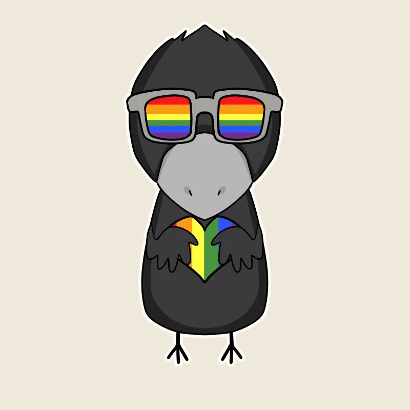 LGBT Tier Krähe Regenbogen