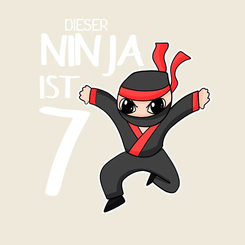 7 Jahre Junge Ninja - 7 Geburtstag - Ich bin 7