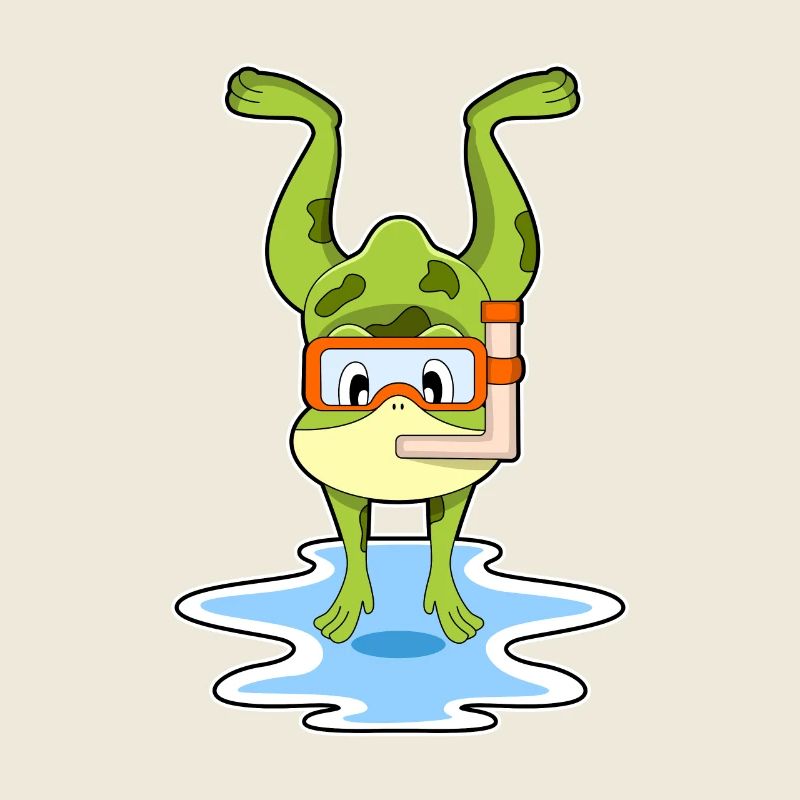 Frog Diver Snorkel Diving