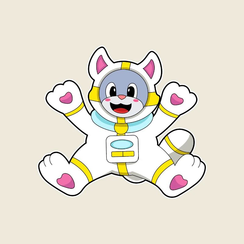 Cat Astronaut Space