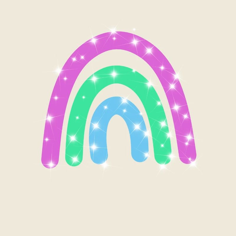 Polysexual Glitzer Regenbogen