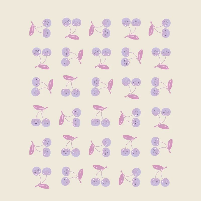 Pattern Kawaii Cherries