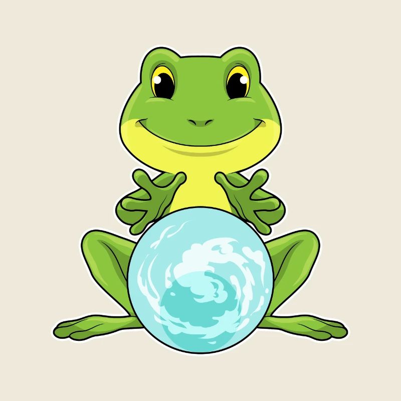 Boule de cristal grenouille