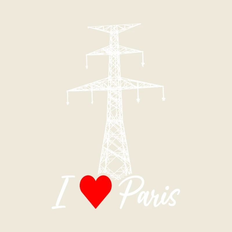 Paris Eiffelturm Strommast Elektriker Satire Liebe