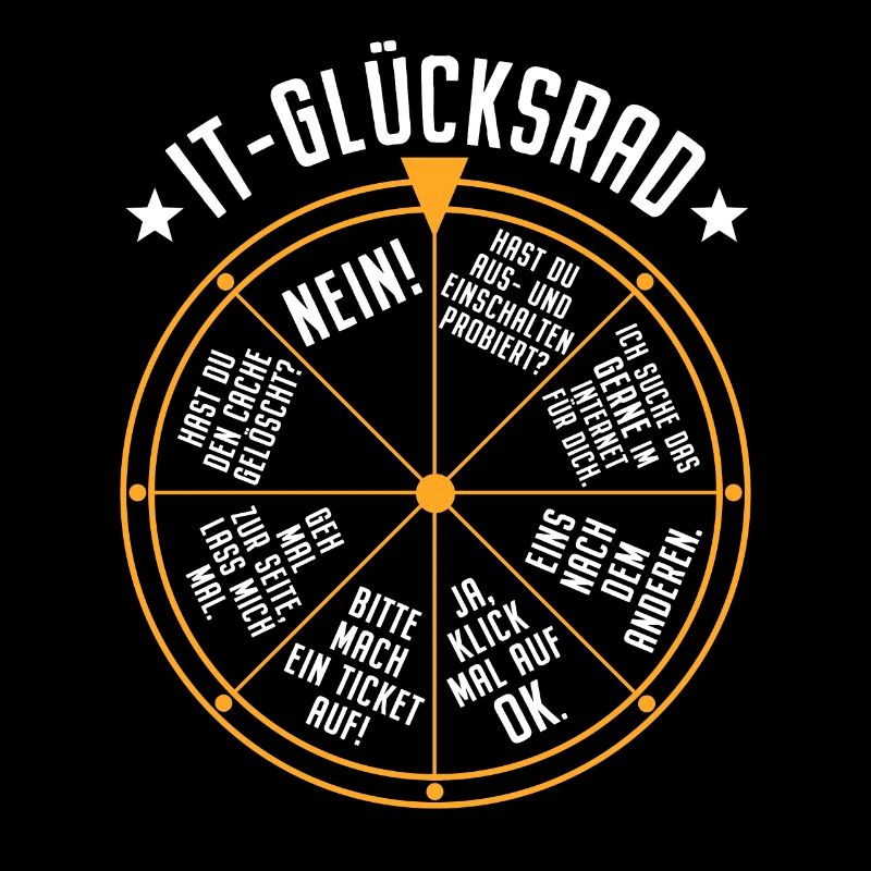 IT Support Glücksrad Service Desk IT Helpdesk Nerd