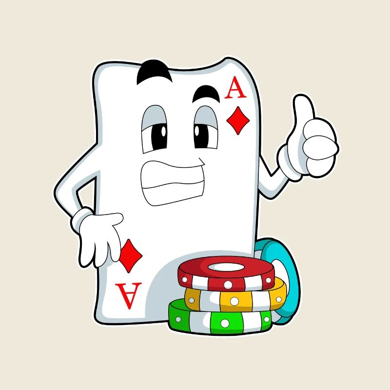 Carte de poker avec jetons de poker