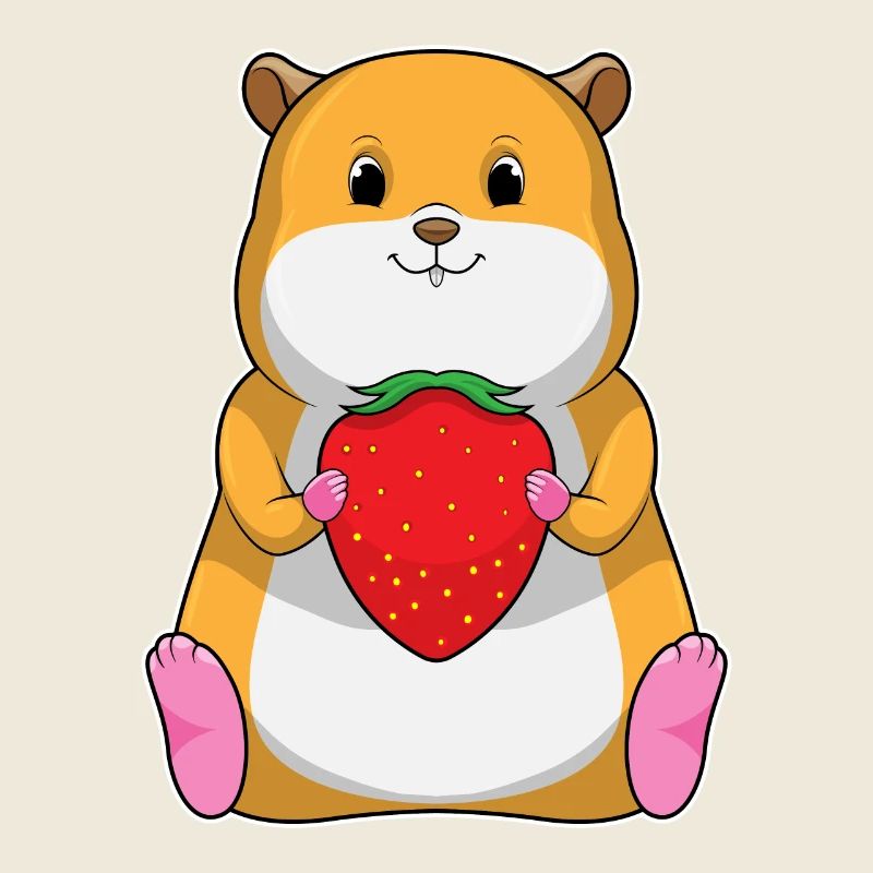 Hamster à la fraise