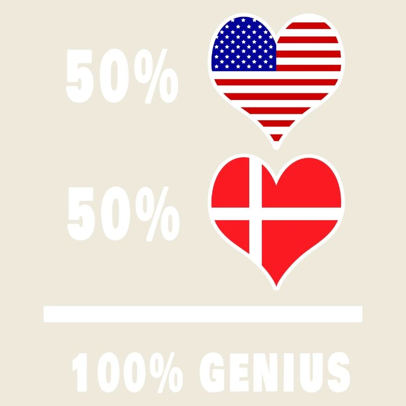 Conception ingénieuse du drapeau des États-Unis et du Danemark