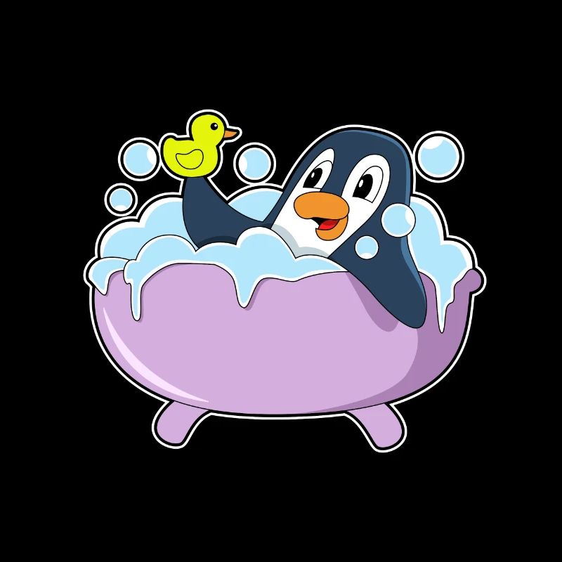 Penguin Bathing Bathtub