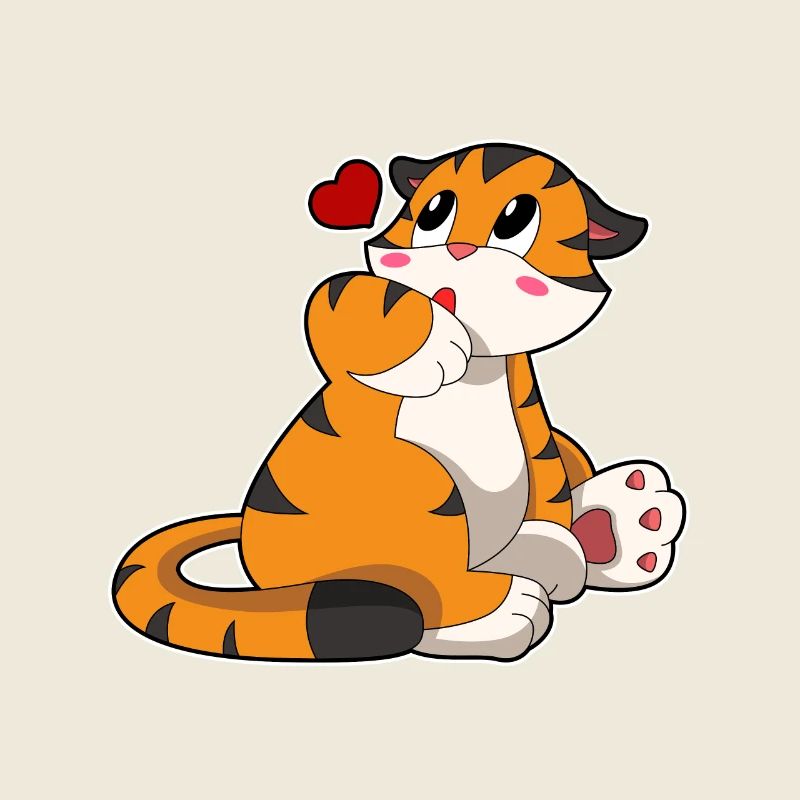 Tigre avec cœur