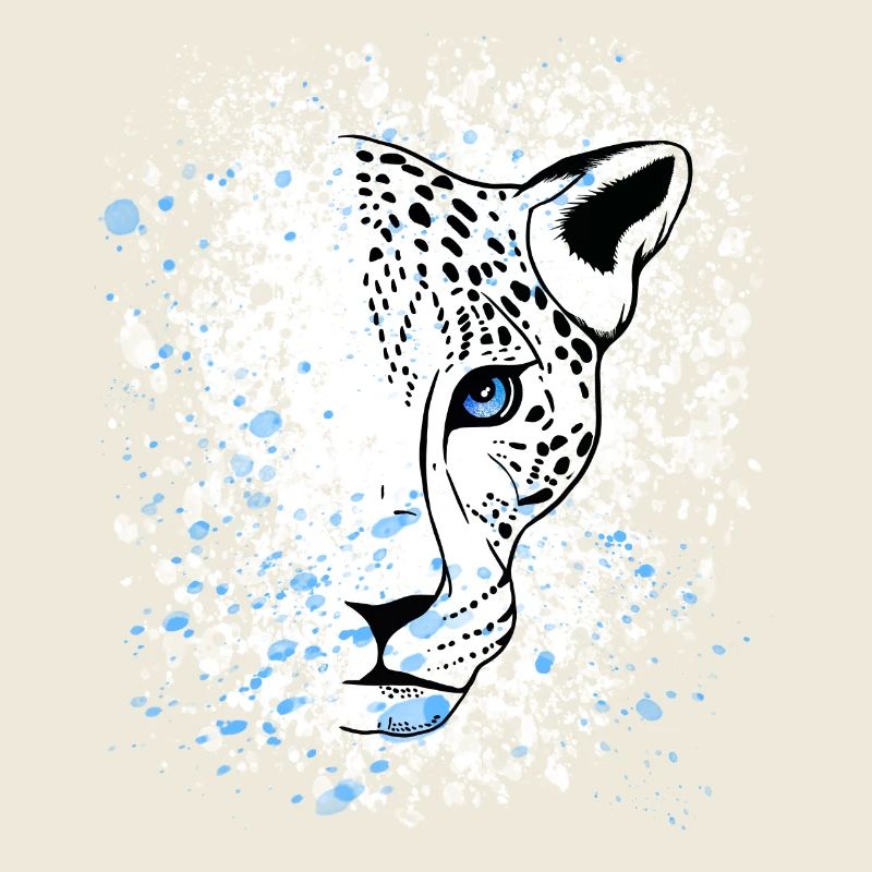 Schneeleopard Blaue Augen Cool