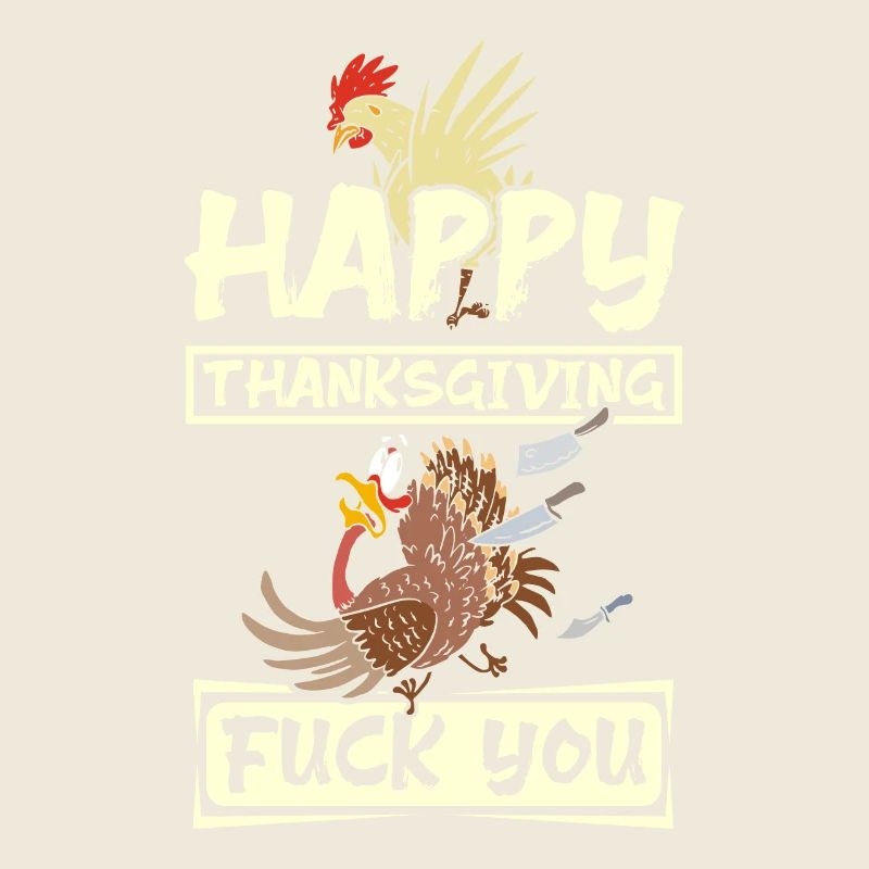 Mème de poulet et de dinde joyeux Thanksgiving