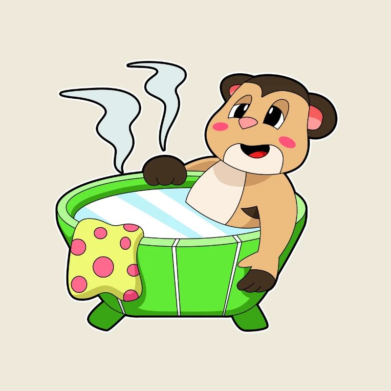 Erdmännchen Baden Badewanne