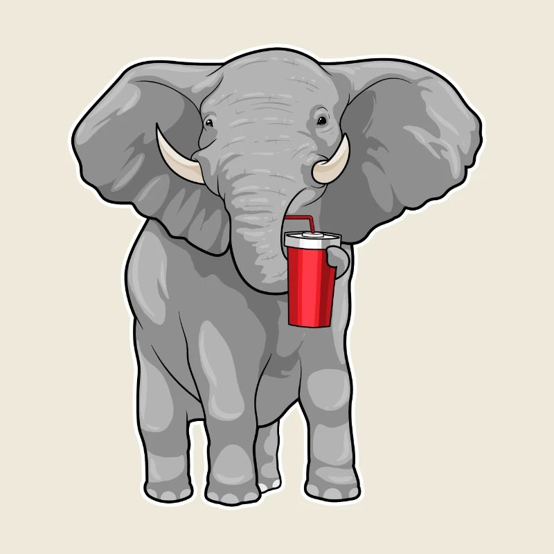 Tasse à boire pour éléphant