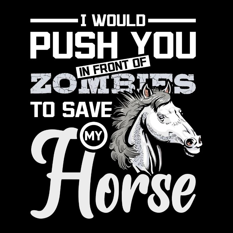Je te pousse devant des zombies pour sauver mon cheval