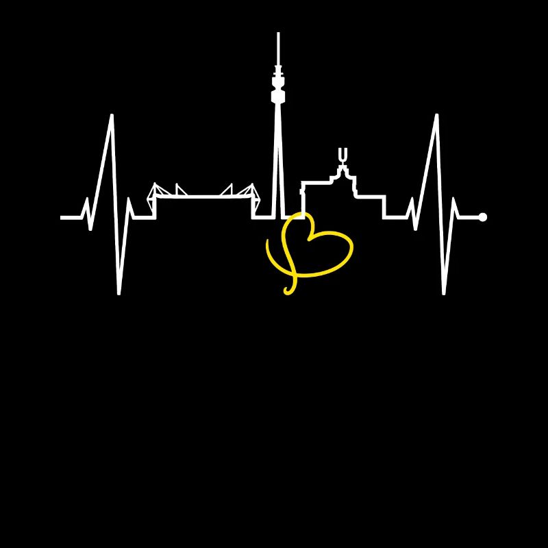 Dortmund Skyline Herzschlag Stadion Fan Dortmunder