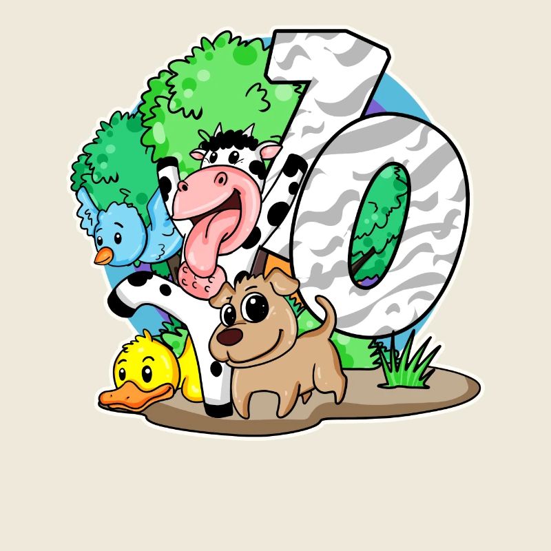 10ème anniversaire Animaux mignons 10 ans