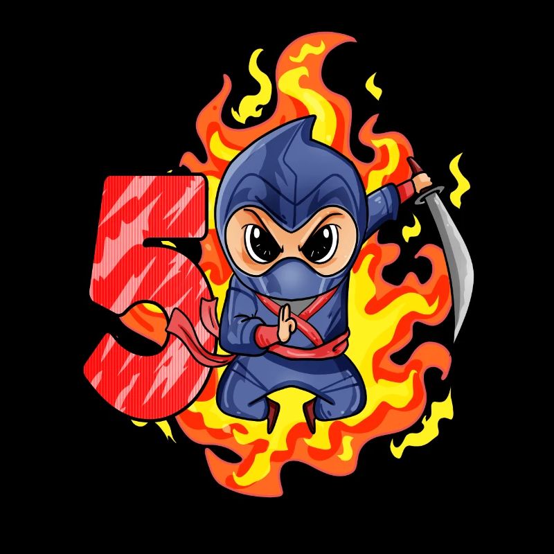 5ème anniversaire Garçon de 5 ans Ninja