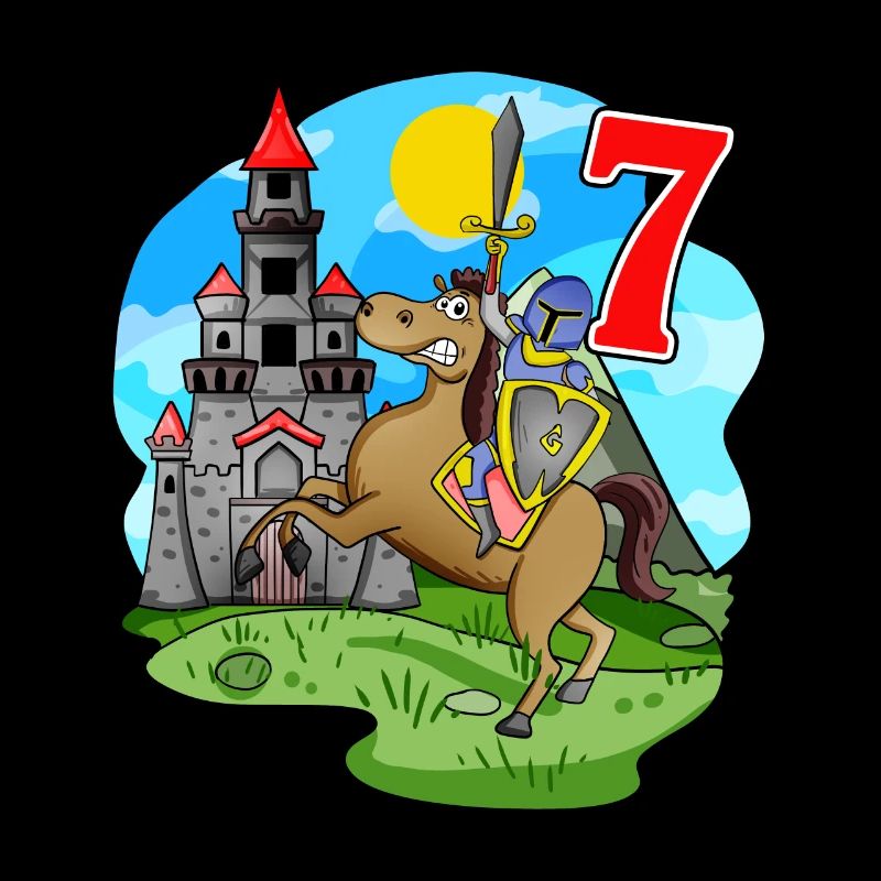 Ritter 7. Geburtstag 7 Jahre Junge Geschenk