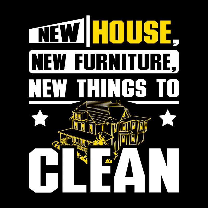 Nouvelle maison nouveaux meubles nouvelles choses à nettoyer