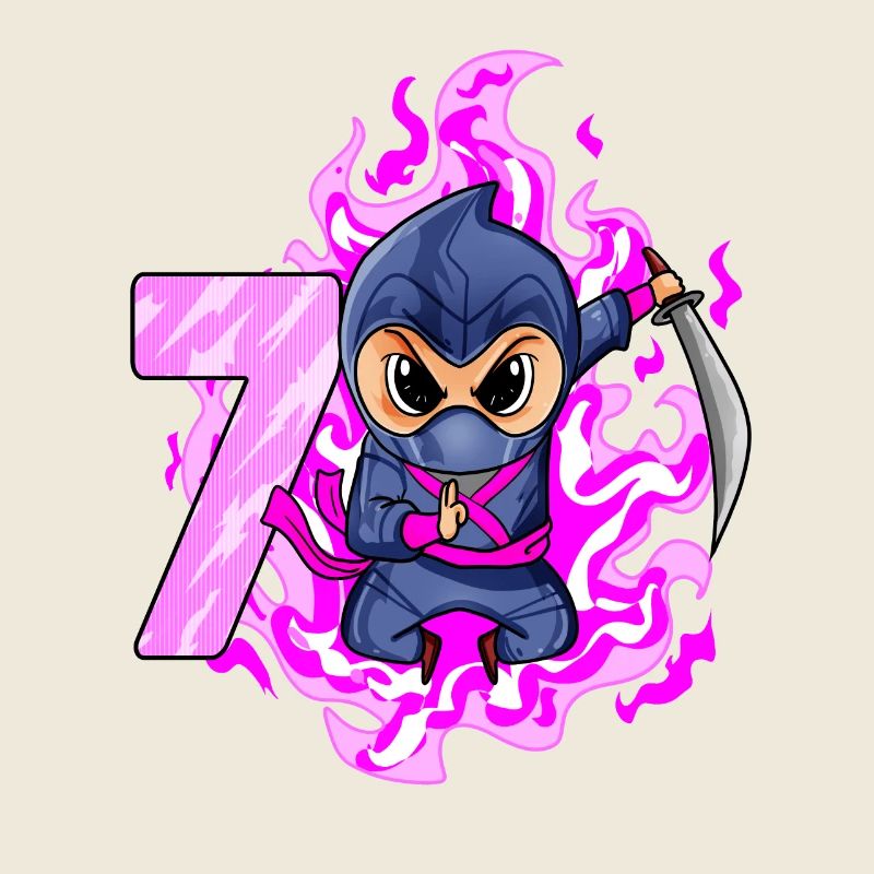 7ème anniversaire Fille de 7 ans Ninja