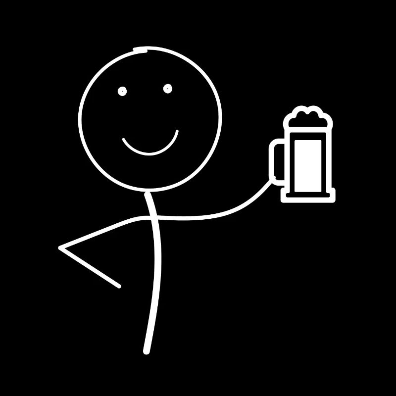 Stick figure with beer
