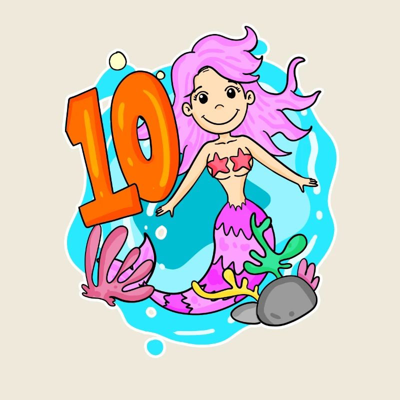 Fille de 10 ans sirène de 10 ans